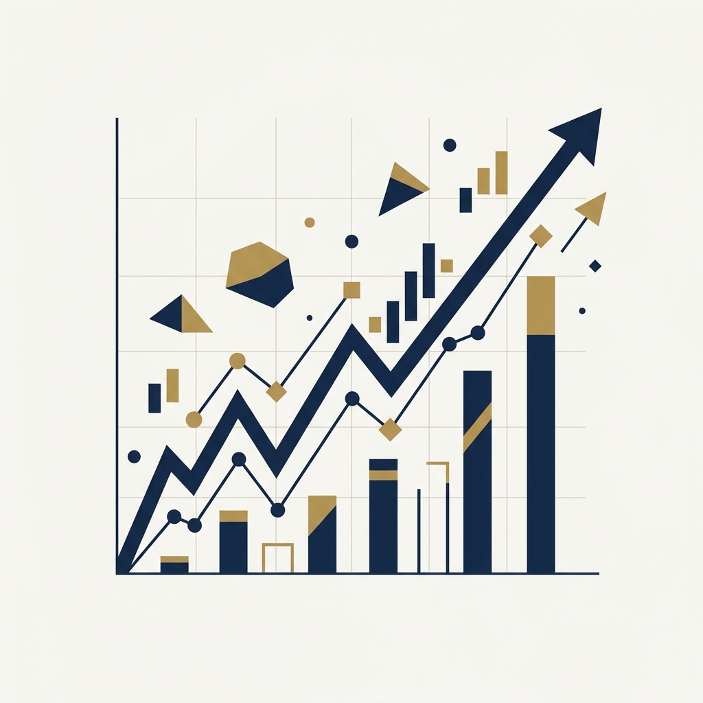 Equity research data visualization chart
